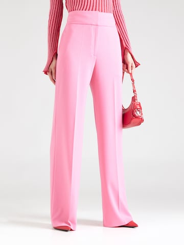 HUGO Loosefit Παντελόνι με τσάκιση 'Himia' σε ροζ: μπροστά