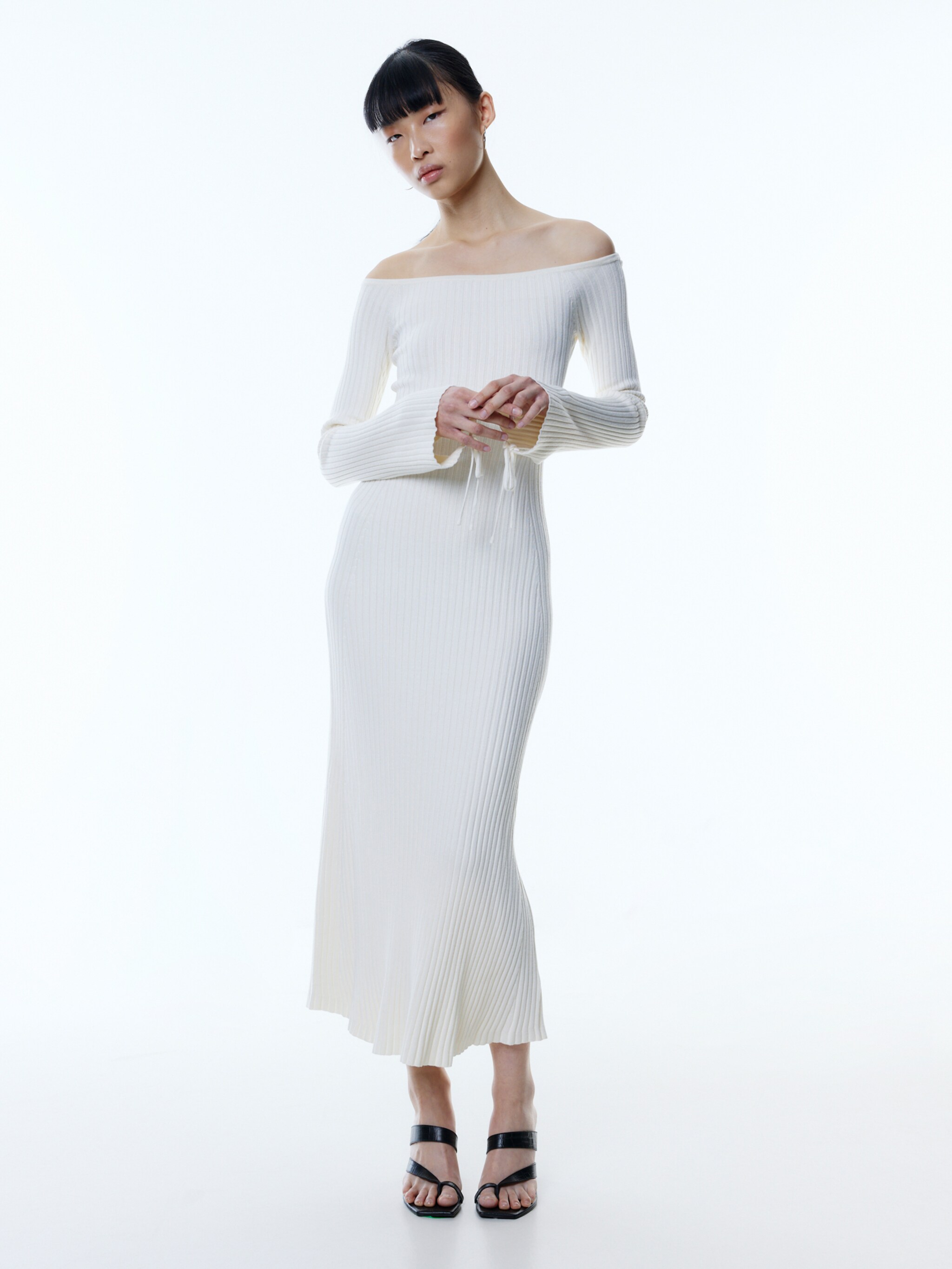 EDITED Producten Gebreide jurk 'Stefanie' Beige