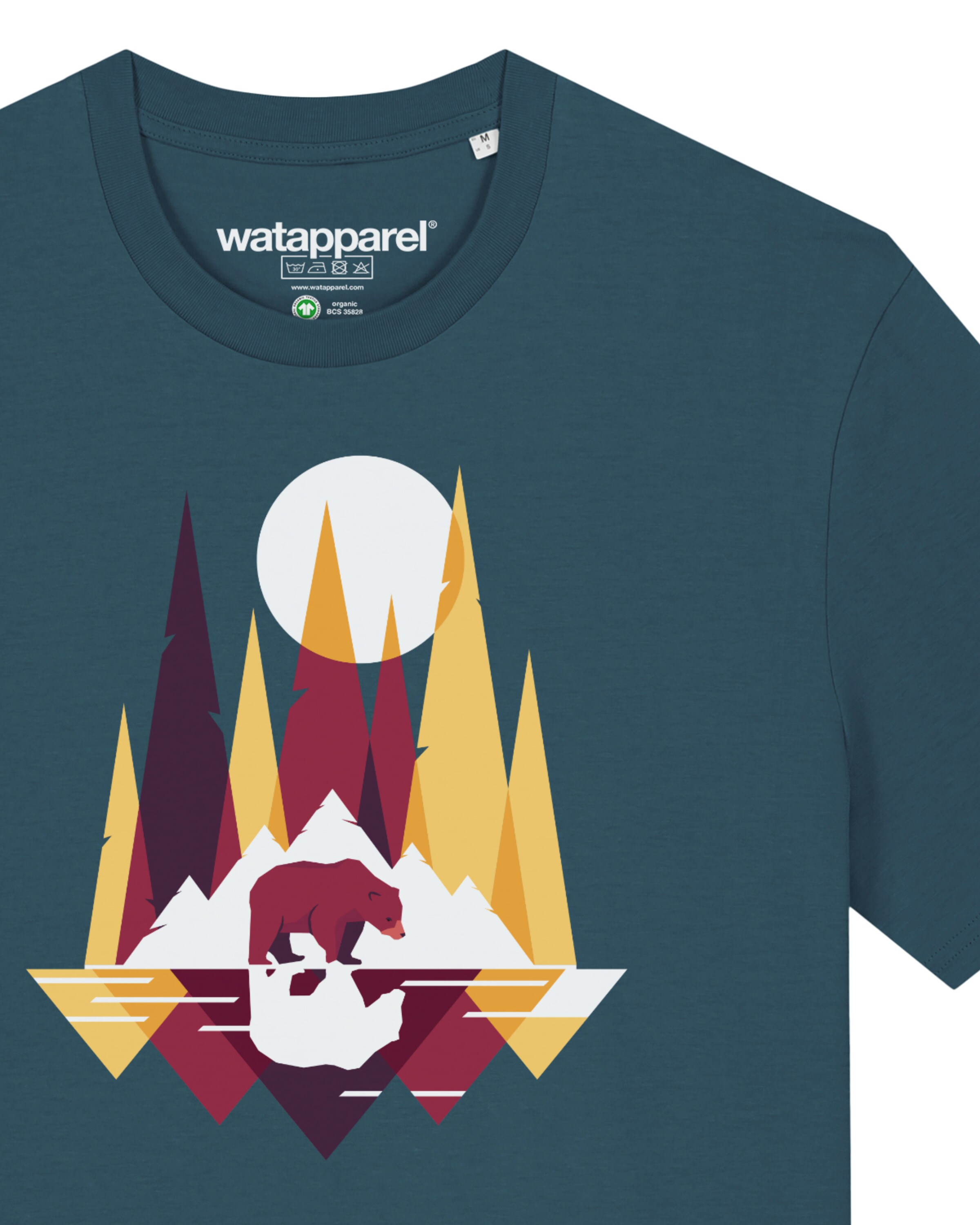 Maglietta ' Von Bären und Bergen ' di Watapparel in blu