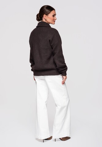 Ombre Gebreid vest in Bruin