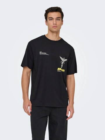Only & Sons T-Shirt 'ONSNIRVANA' in Schwarz