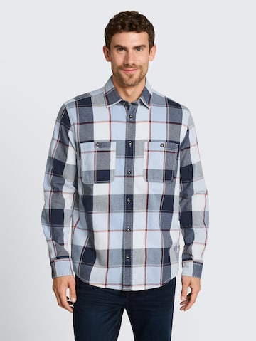 Coupe regular Chemise TOM TAILOR en bleu : devant