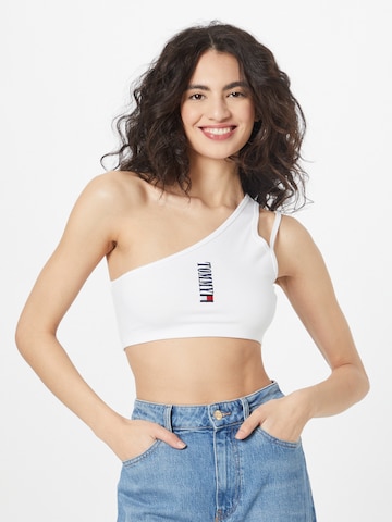 Tommy Jeans Top in White: front