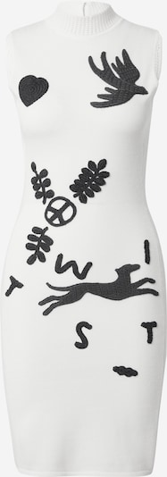 Rochie tricotat Moschino Jeans pe negru / alb, Vizualizare produs