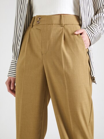 VILA ROUGE Tapered Pleat-Front Pants 'SARINA' in Beige