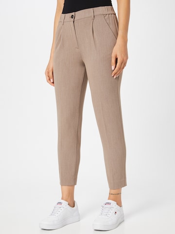 Sisley Regular Pleated Pants in Beige: front