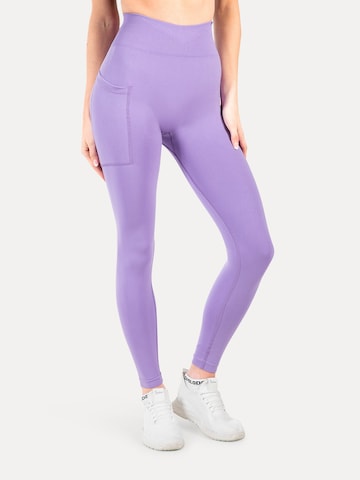 Smilodox Skinny Leggings 'Kadria' in Lila: Vorderseite