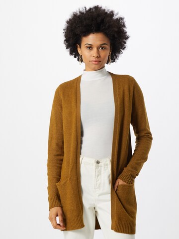 VILA Knit Cardigan 'Ril' in Brown: front