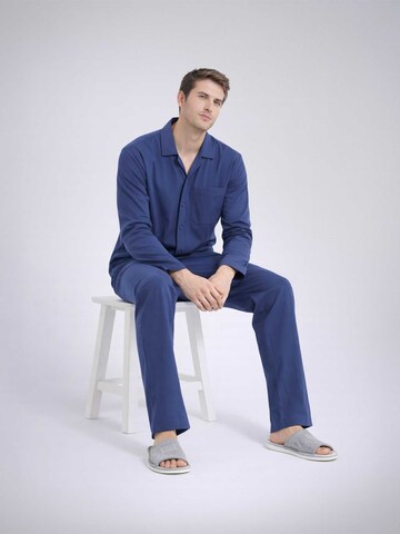 PANTONECLO Pyjama lang 'Pantoneclo Men’s Nightwear Set' in Blauw