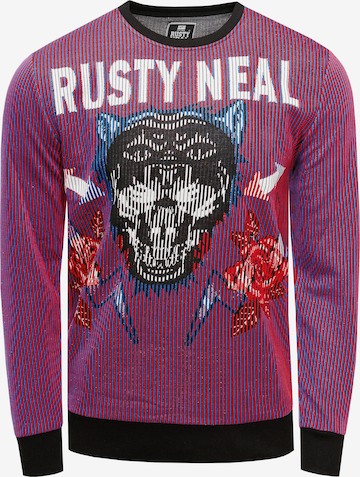Rusty Neal Sweatshirt in Rood: voorkant