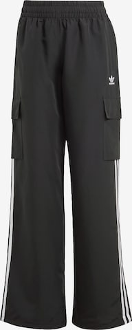 Wide leg Pantaloni cargo 'Adicolor' di ADIDAS ORIGINALS in nero: frontale