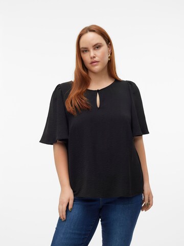 Vero Moda Curve Blouse 'VMAlva' in Zwart: voorkant