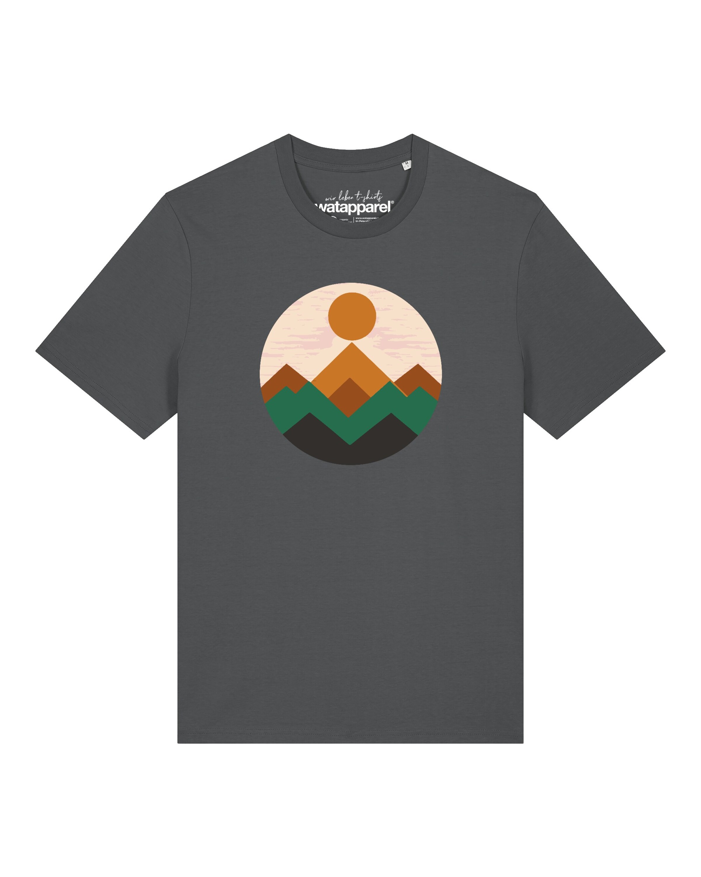 Watapparel Shirt 'Geometric Landscape 2' in Grey: front