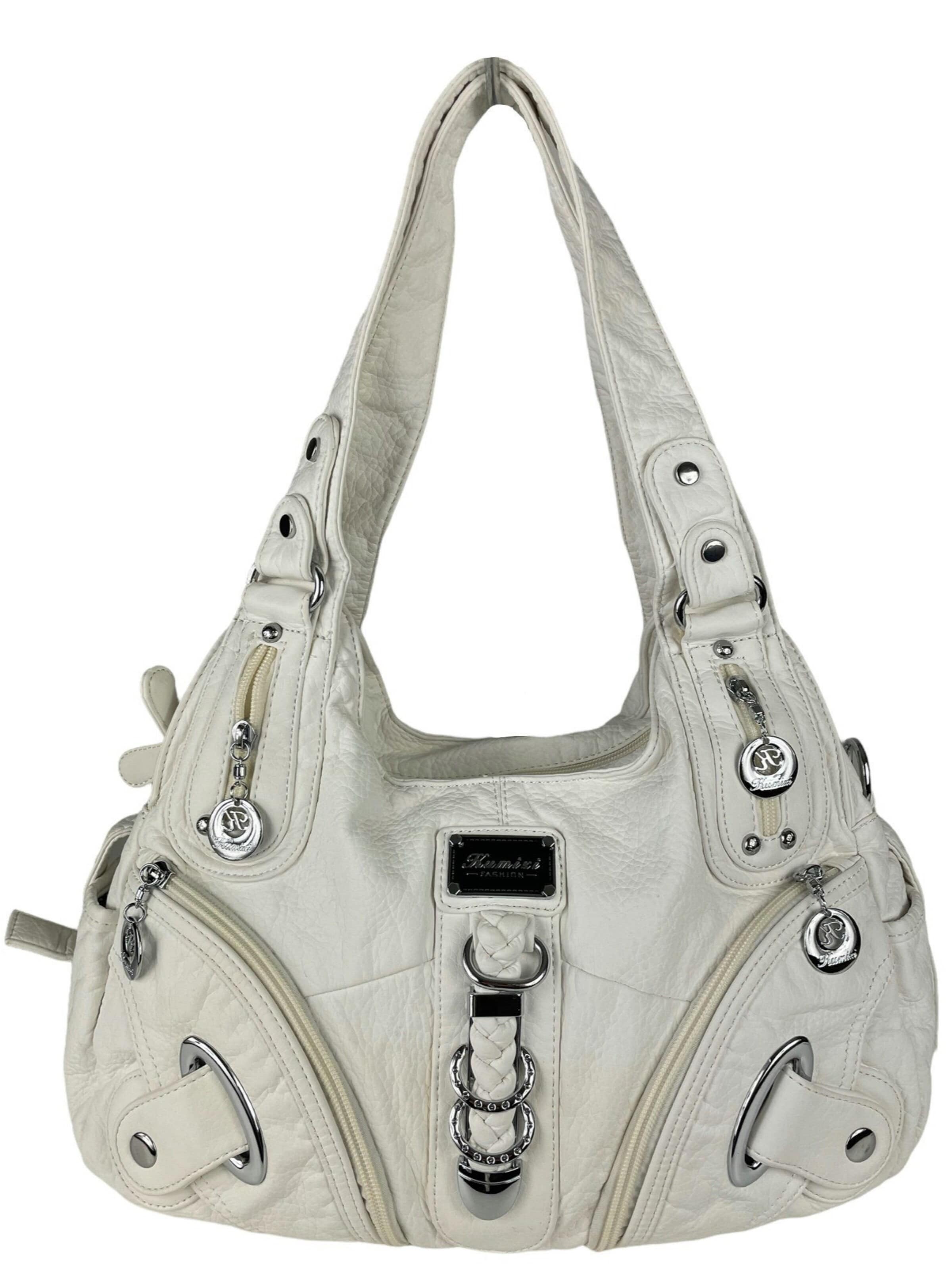 Borsa a mano di Kumixi in bianco: frontale