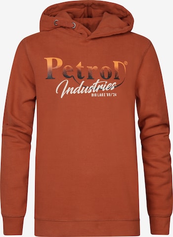 Petrol Industries Sweatshirt 'PortLions' in Brown: front