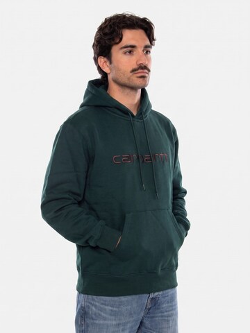 Carhartt WIP Sweatshirt 'HOODED CARHARTT SWEAT DARK SCARAB / PALISANDER' in Groen: voorkant
