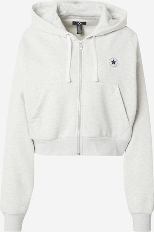 CONVERSE Sweatjakke 'Blooming' i grå: forside