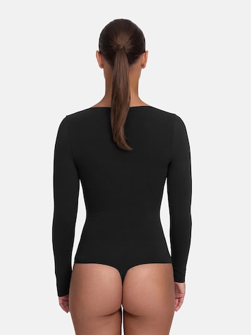 cfab (formerly creamy fabrics) - Body moldeador 'Bodysuit Sculpting Shapewear Longsleeve mit String' en negro