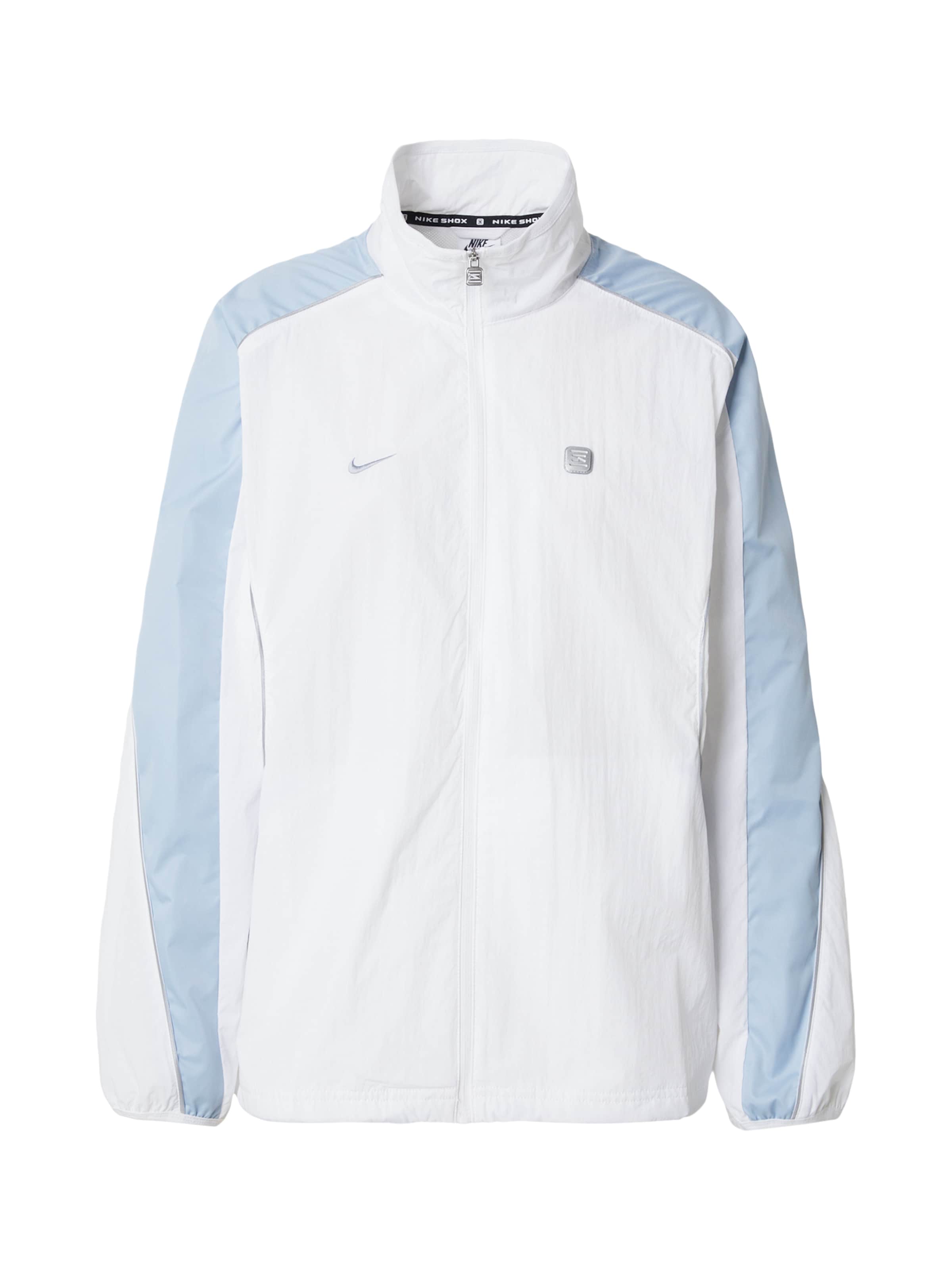 Nike Sportswear Φθινοπωρινό και ανοιξιάτικο μπουφάν 'SHOX' σε λευκό: μπροστά