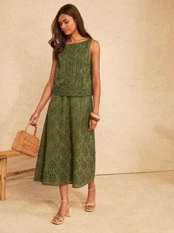 Gonna di love & roses in verde