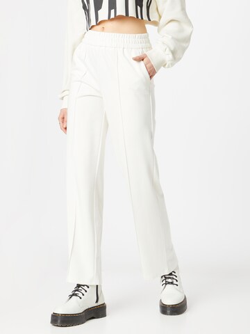 ONLY Wide leg Pants 'POPTRASH' in White: front