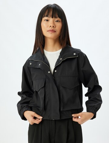 Koton Between-Season Jacket in Black: front