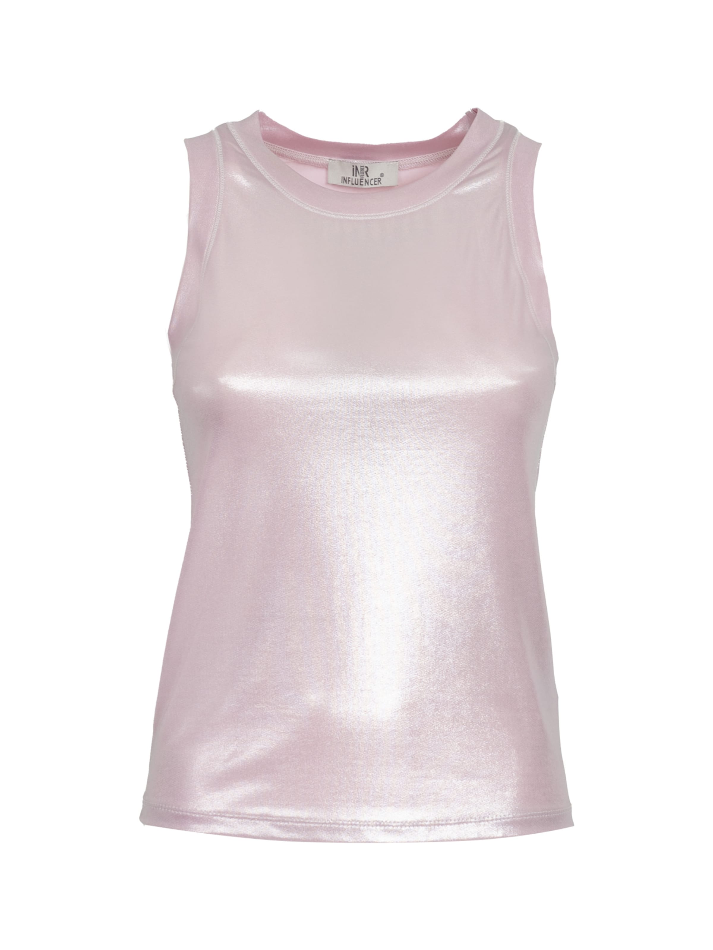 Influencer Top 'Laminated' in Pink: front