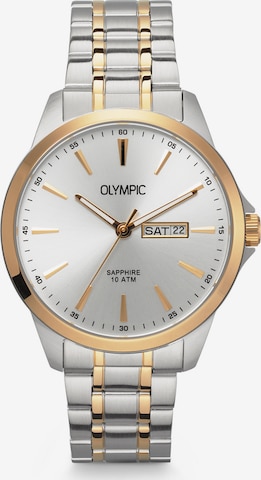 Montre à affichage analogique Olympic en argent : devant