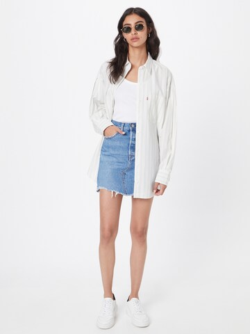 LEVI'S ® Блуза 'Silvie Big Menswr Shirt' в бяло