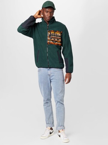 Iriedaily Fleece Jacket 'Wonderer Track' in Green