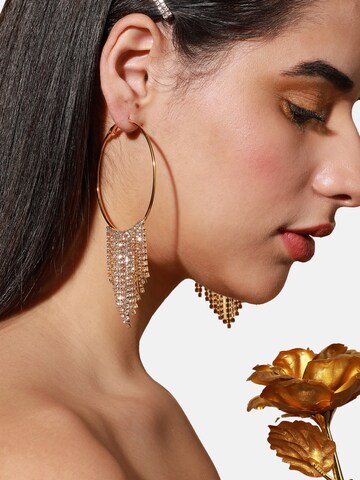 SOHI Earrings 'Dandrane' in Gold: front