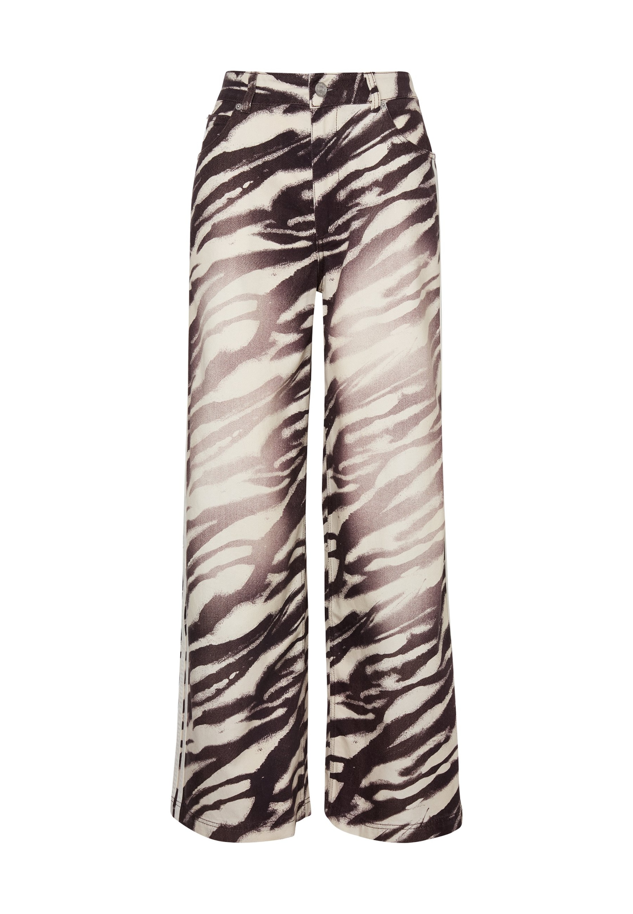 Wide leg Jeans di ADIDAS ORIGINALS in beige: frontale
