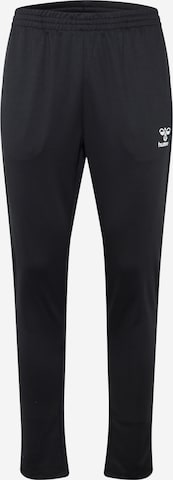 Regular Pantaloni sport 'ESSENTIAL' de la Hummel pe negru: față