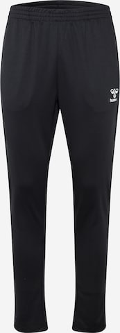 Hummel Regular Workout Pants 'ESSENTIAL' in Black: front