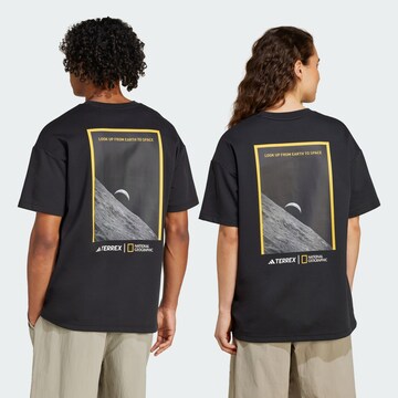 T-Shirt fonctionnel 'National Geographic' ADIDAS TERREX en noir : devant