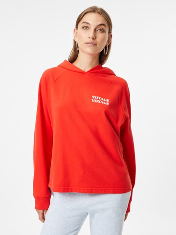 JuviaSweater majica - crvena boja: prednji dio