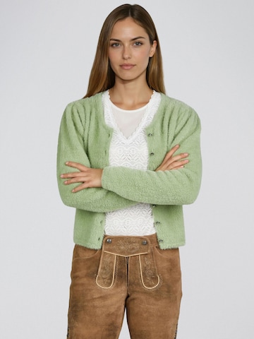 SPIETH & WENSKY Gebreid vest 'Hulla' in Groen: voorkant