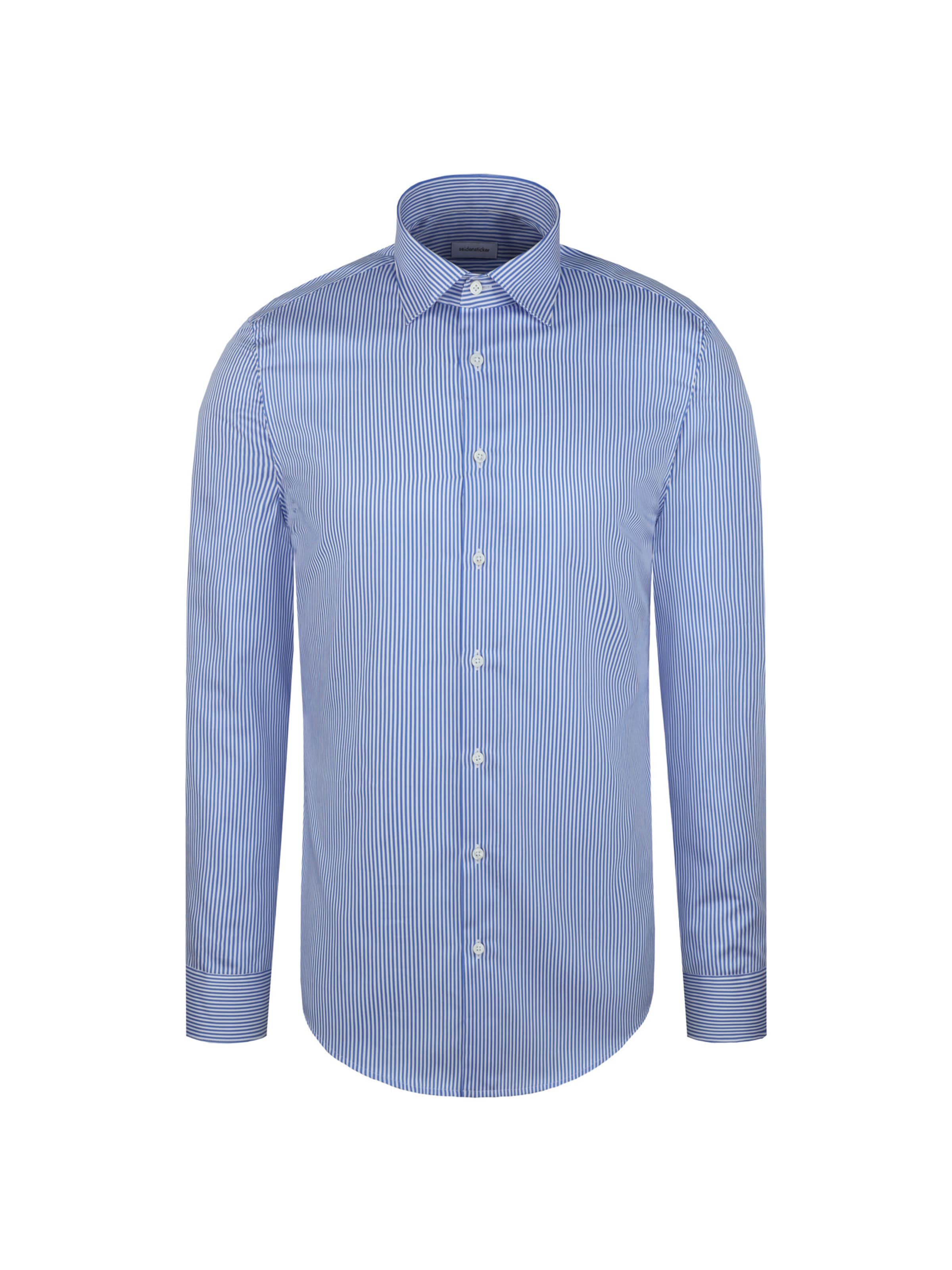 SEIDENSTICKER Slim Fit Hemd in Blau: Vorderseite