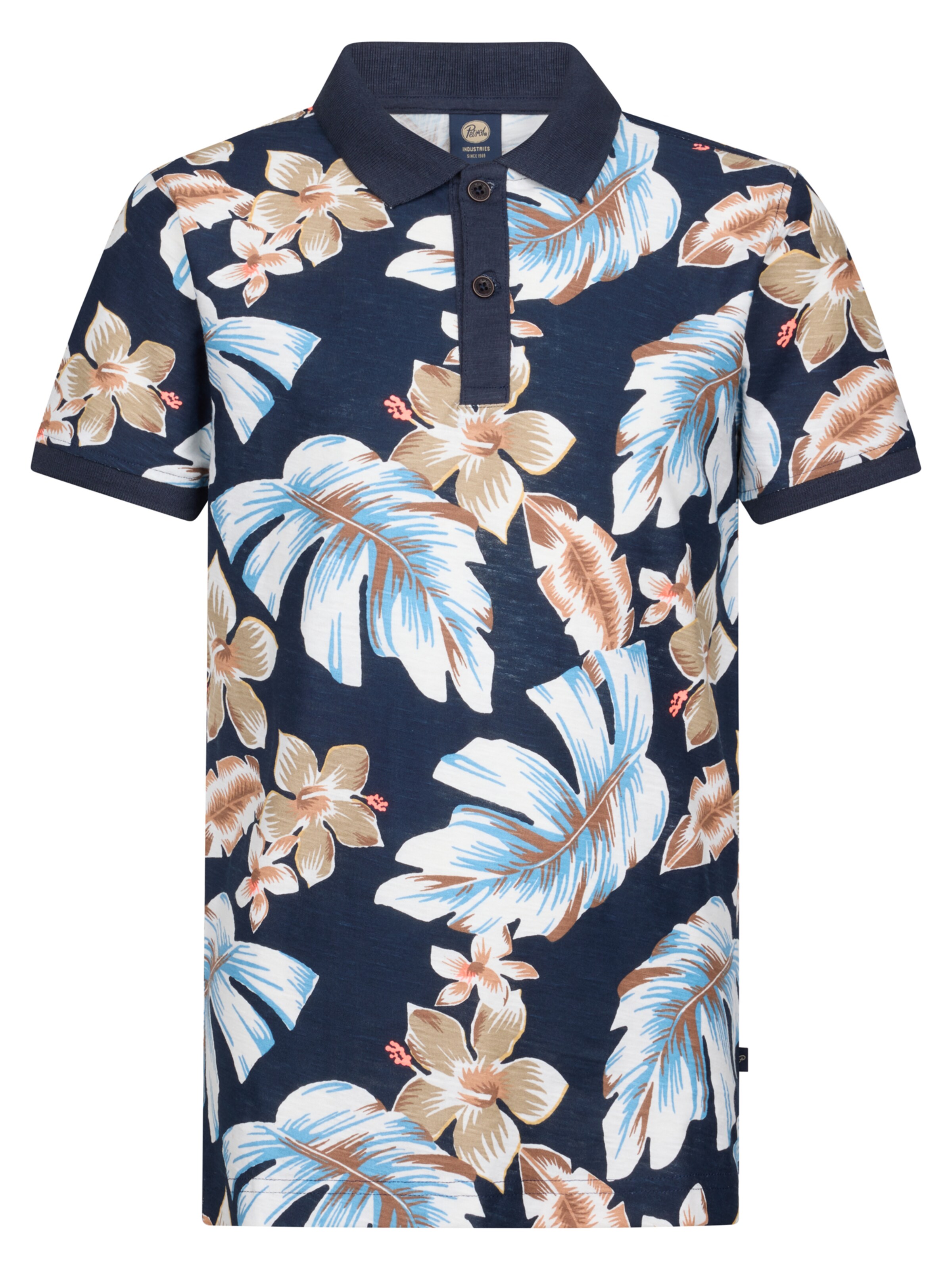 Petrol Industries Μπλουζάκι 'Pier' σε μπλε: μπροστά