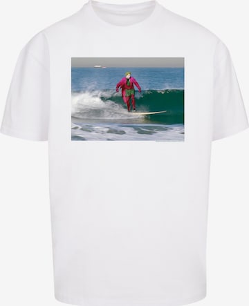 T-Shirt 'Batman TV Series Joker Surfing' F4NT4STIC en blanc : devant