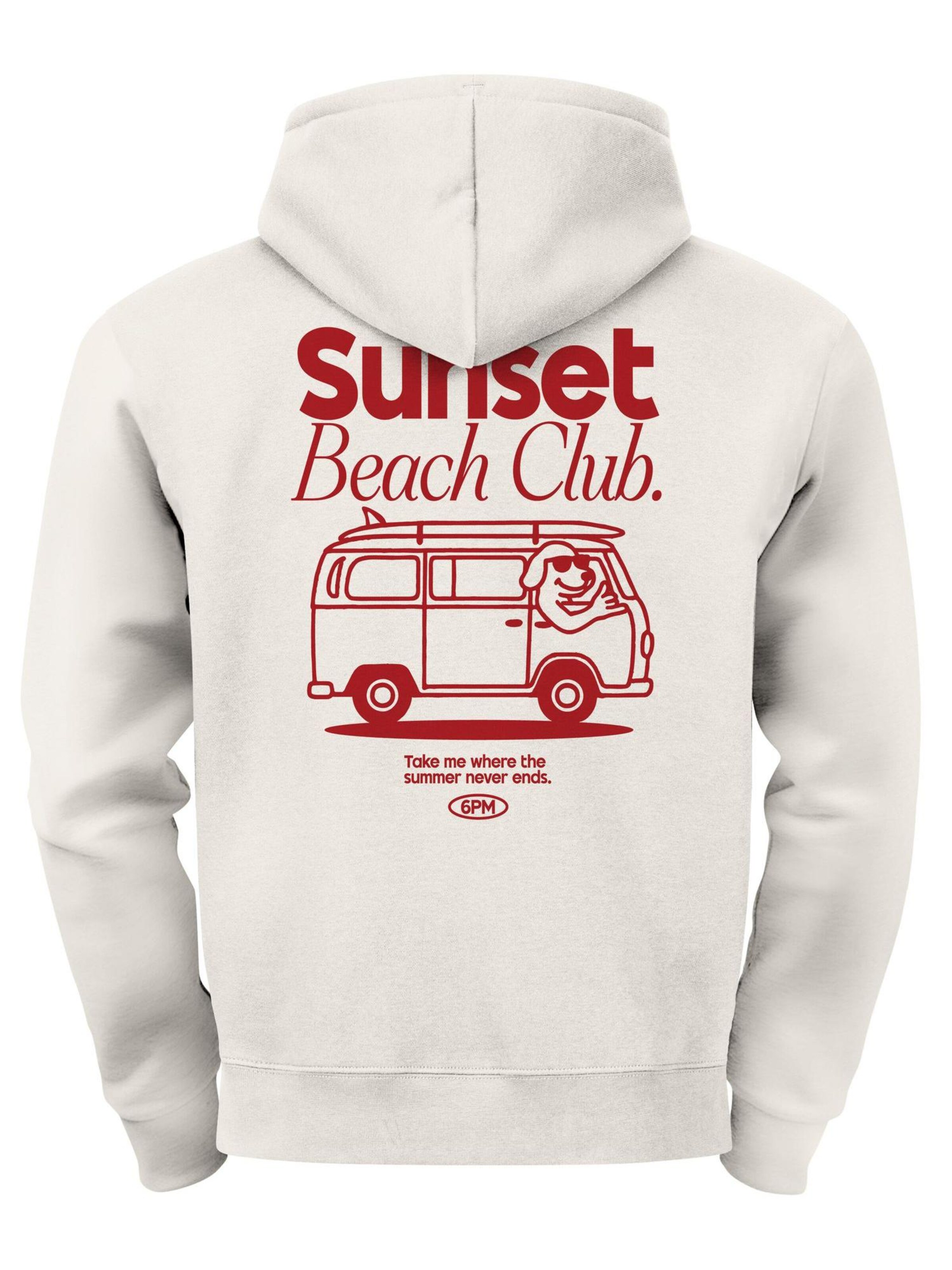 Neverless Sweatshirt 'Sunset Beach' in Beige
