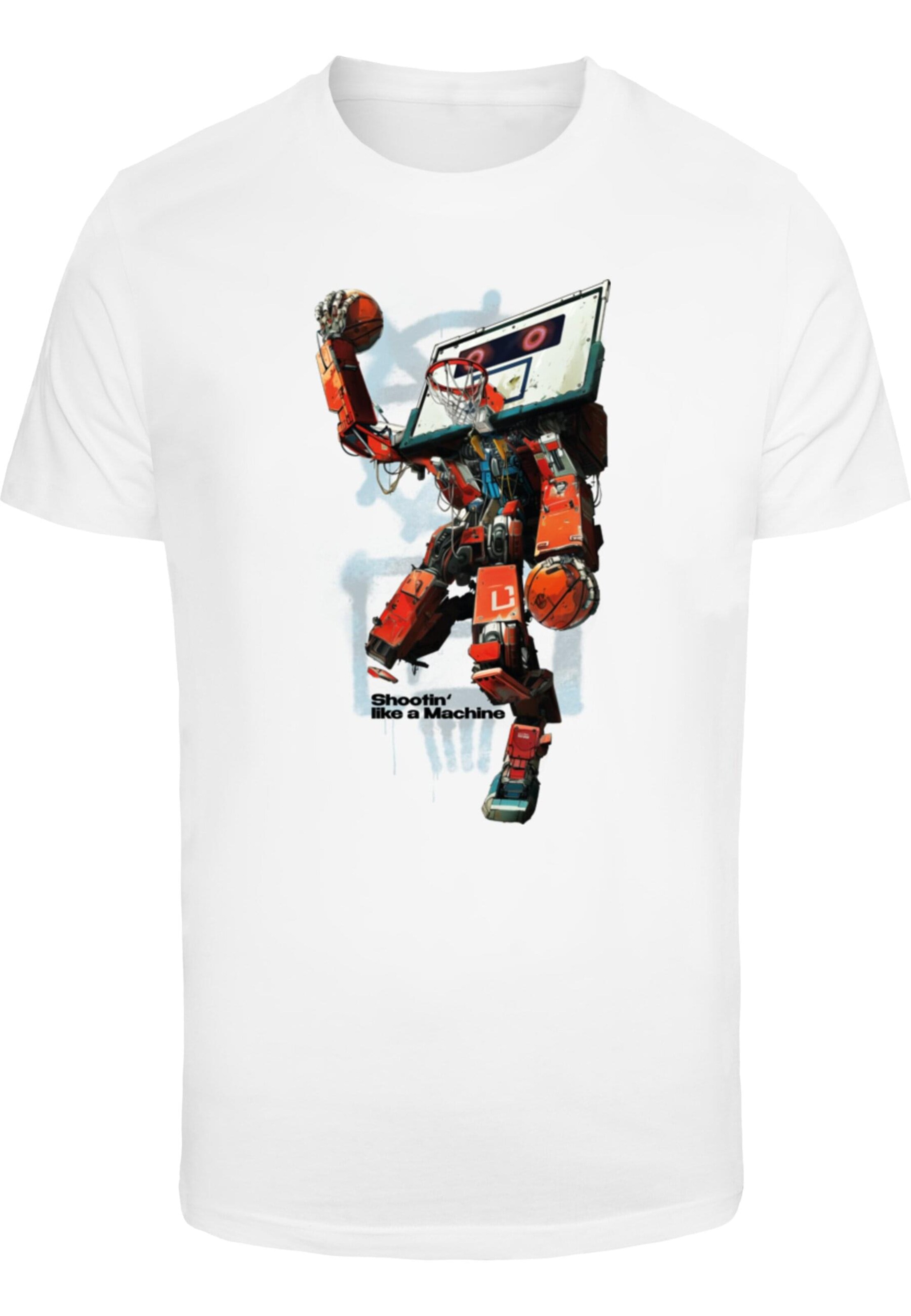 T-Shirt &#x27;Bball Robot&#x27; Mister Tee en blanc : devant