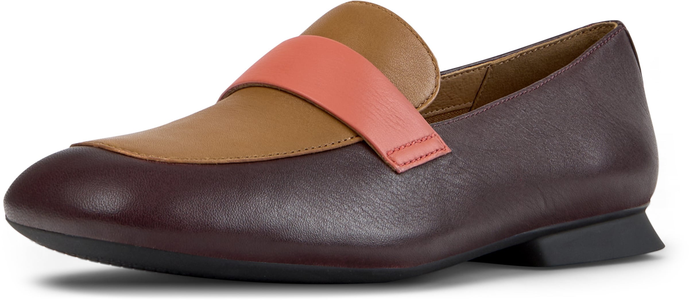 CAMPER Ballerina 'Casi Myra  Twins' in braun / orange / bordeaux, Produktansicht