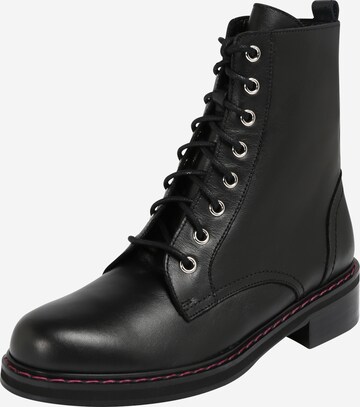 PATRIZIA PEPE Lace-Up Ankle Boots 'Stivali' in Black: front