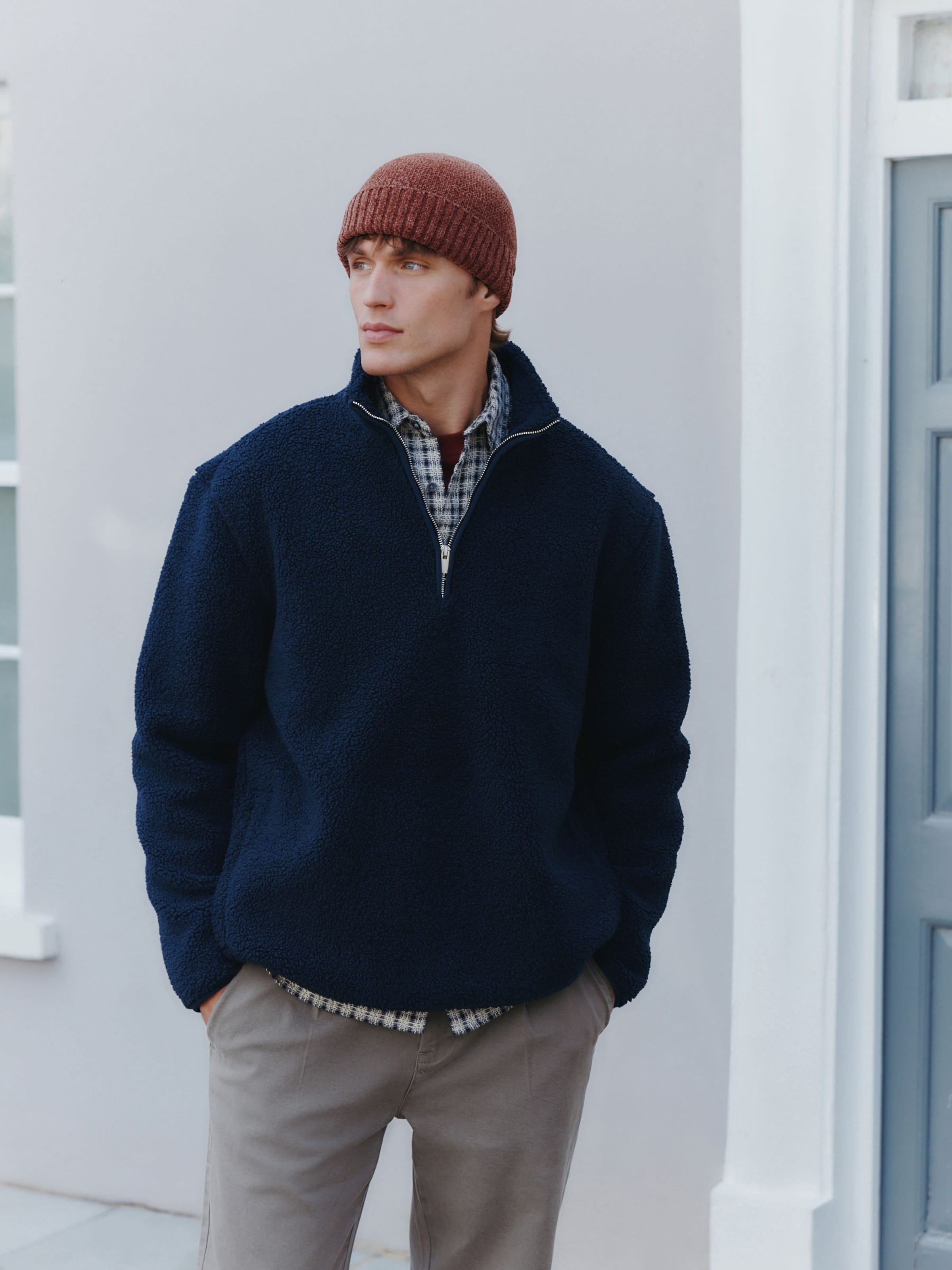 Second/Layer ニットポロ M SECOND / LAYER Jefe Checked Brushed Woven Jacket for Men | MR PORTER
