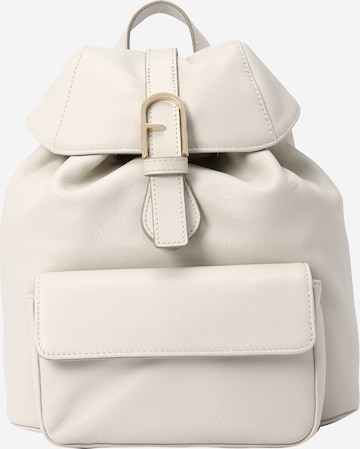 FURLA - Mochila 'FLOW' em branco: frente