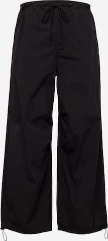 Loosefit Pantalon WEEKDAY en noir : devant