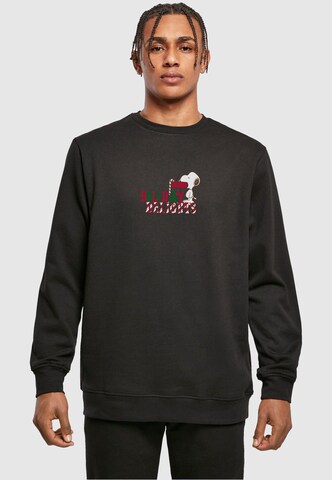 Merchcode Sweatshirt 'Peanuts Holiday Delight' in Black: front