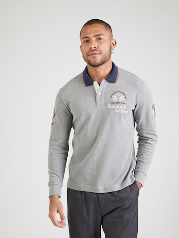 Tricou de la La Martina pe gri: față