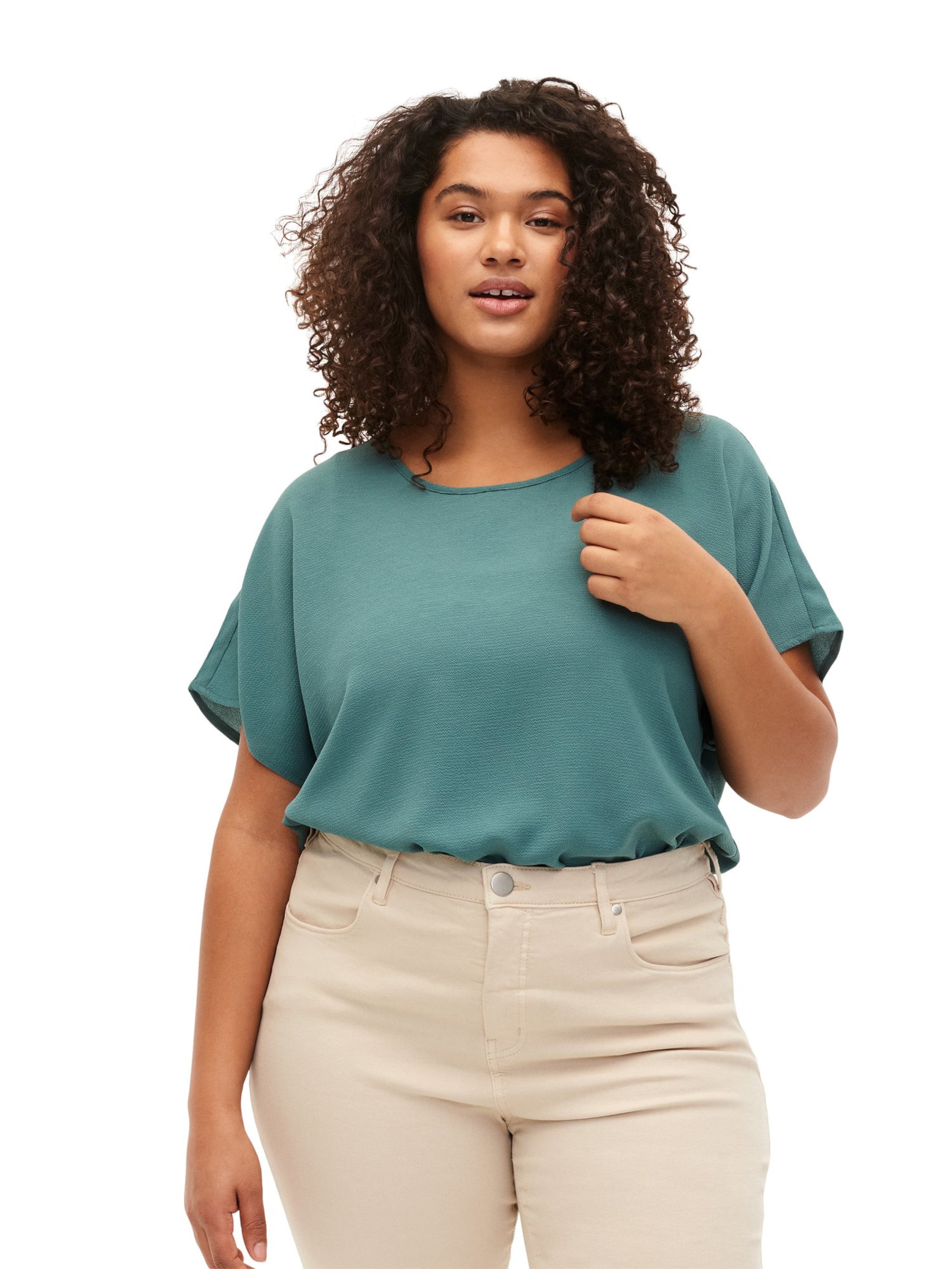 Zizzi - Blusa 'Vanni' en verde: frente